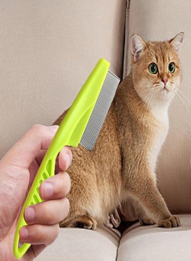 KittuPet Flea Comb with Rubber Handle,Flea Comb for Dogs, Lice Combs,Tick Comb, Cat flea Combs with Durable Teeth for Removing Tear Stains, Fleas, Dandruff, Lice (Green) - Image 4